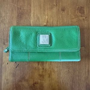 Tignanello green leather wallet